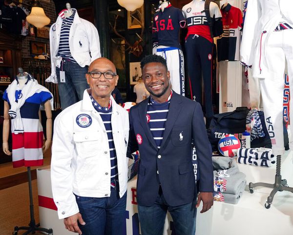 Navy Blazers, Stripes and Flag Scarves for Team USA in Tokyo